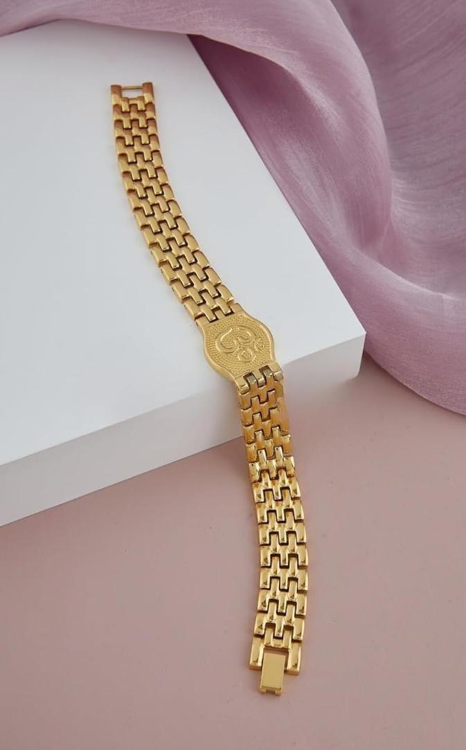 Om Gold-Plated Men's Bracelet